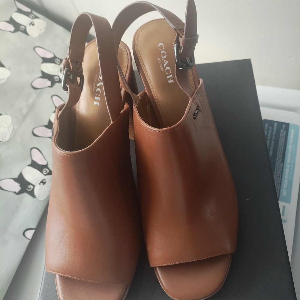 Brown Platform Sandals Coach - image 1